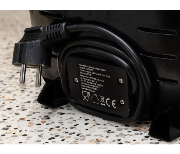 Huslog Opiekacz do kanapek srebrny 750W 
panini - 1571417 - zdjęcie 9